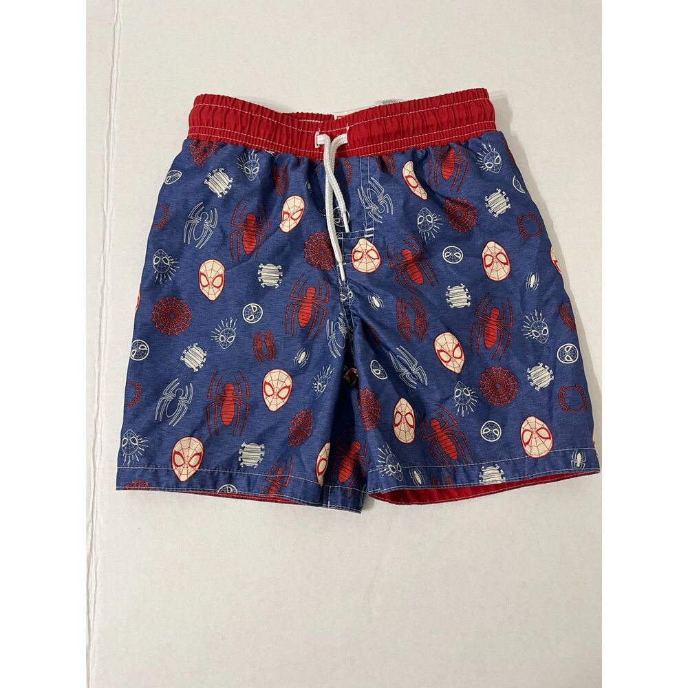 Marvel Spider-Man Boys Swim Trunks Blue Red Size 5T (905)